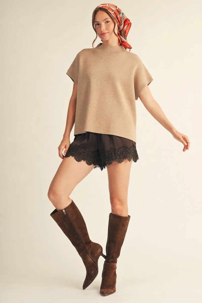 blaire lace trim shorts