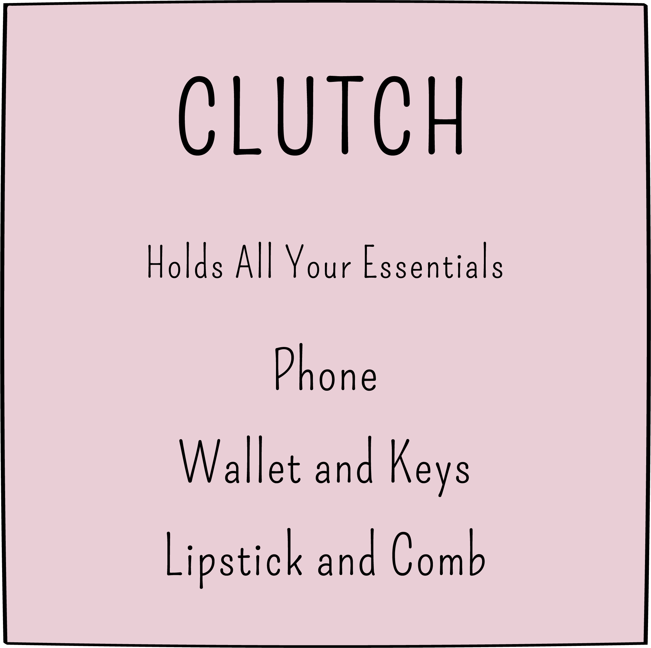 clutch solid hot pink