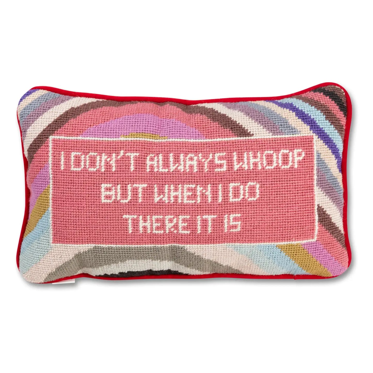 whoop there it is needlepoint pillow