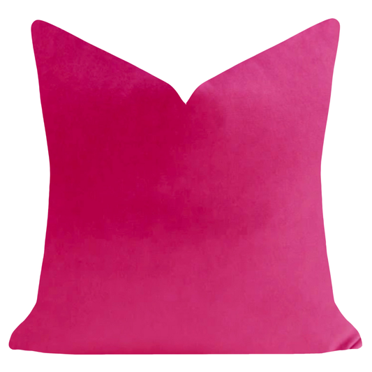 Hot Pink 22x22 Solid Velvet Pillow