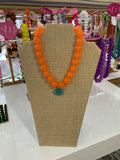 neon fish beaded necklace