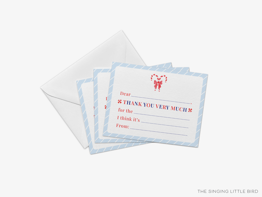 Kids Christmas Fill In The Blank Thank You Notes [Sets of 8]