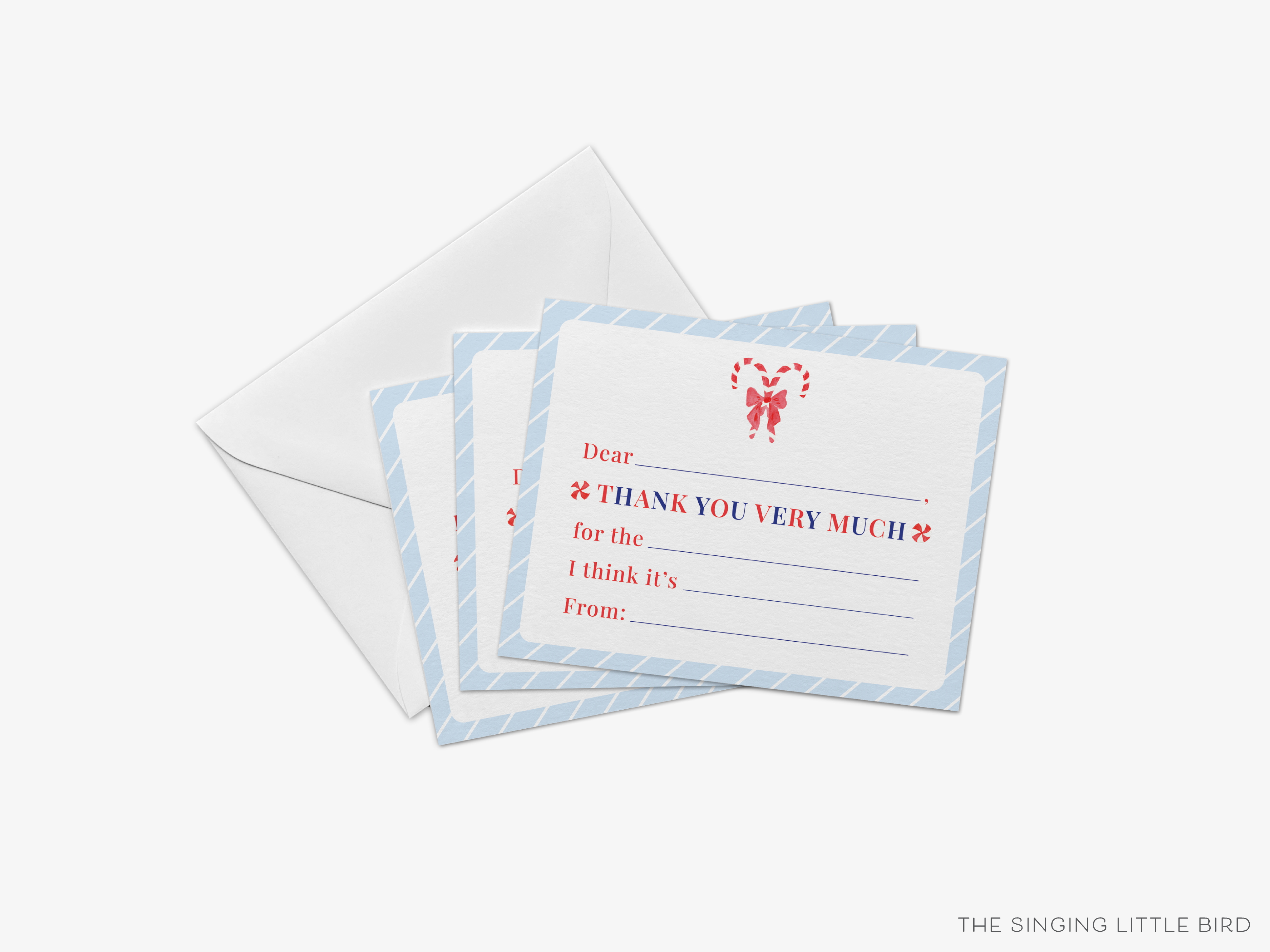 Kids Christmas Fill In The Blank Thank You Notes [Sets of 8]