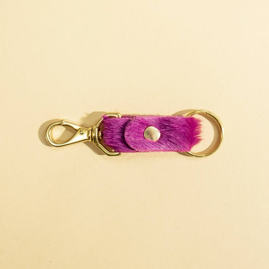 keychain fuchsia hair on hide