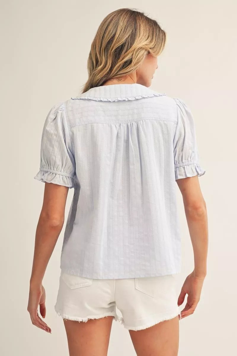 daphne ruffle collar blouse