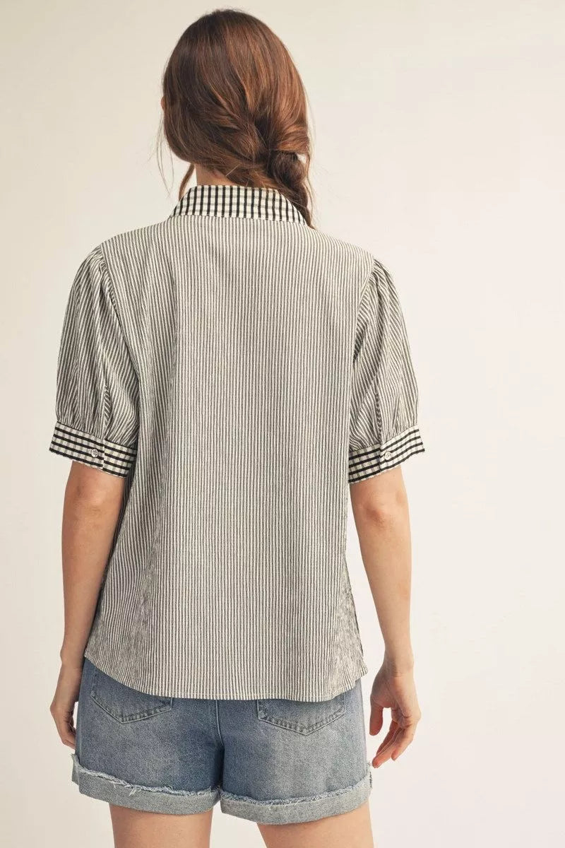 peyton gingham blouse