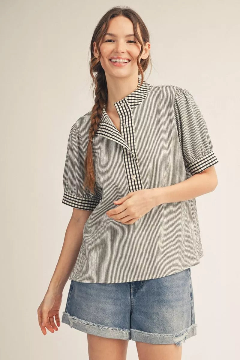 peyton gingham blouse