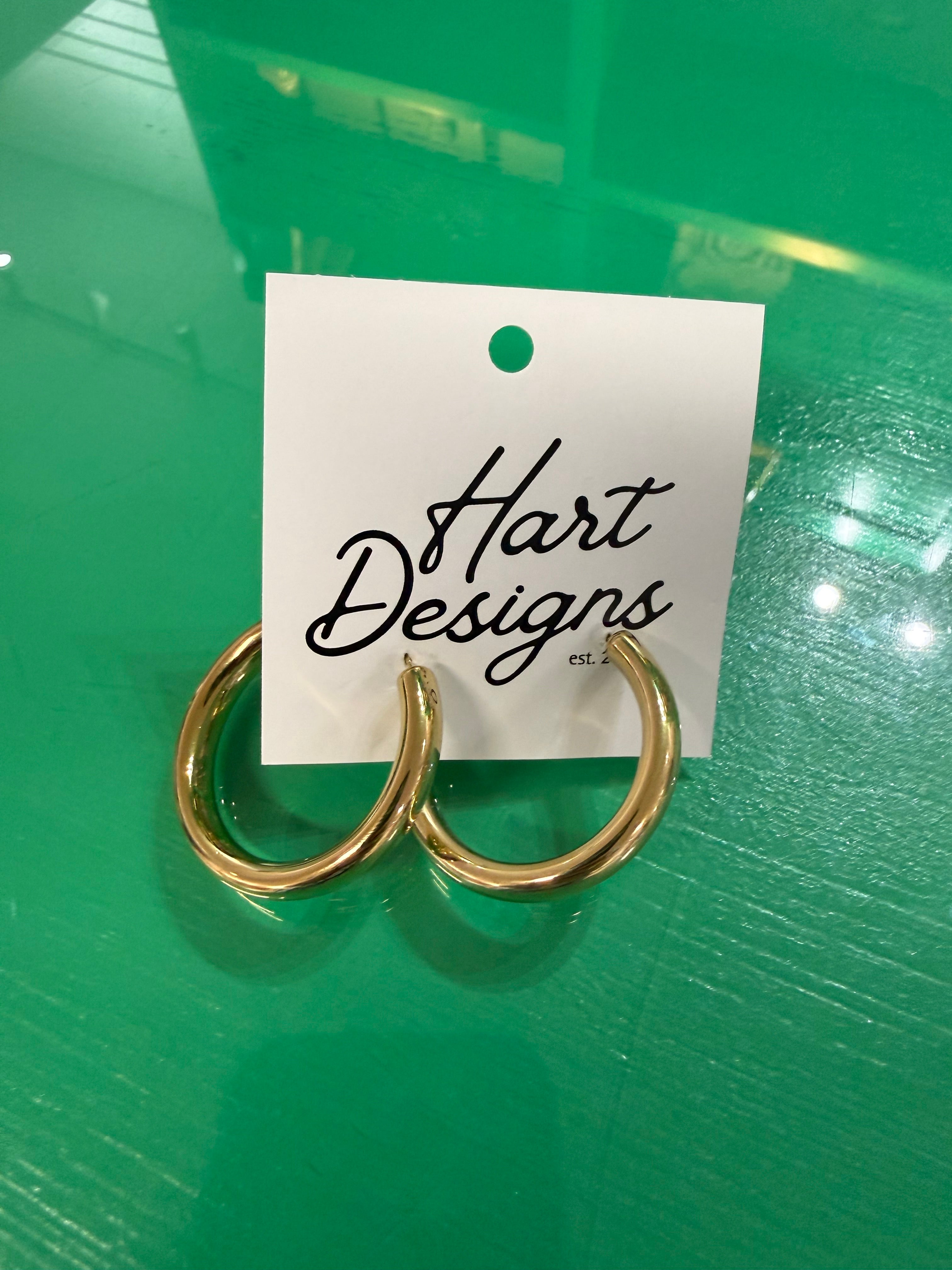 staple gold hoops