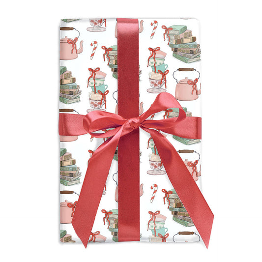 Roll - Tea and Books Holiday Gift Wrap