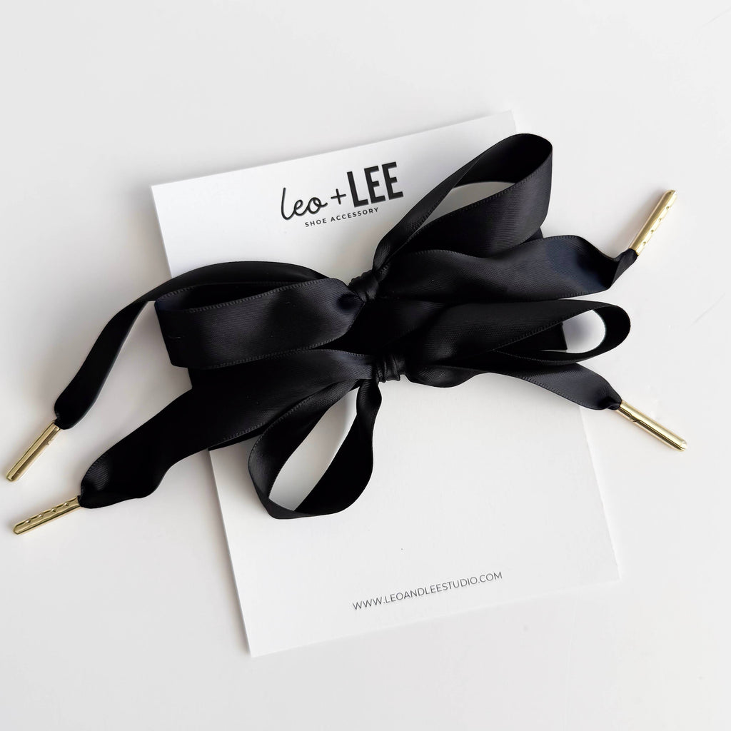 Satin Sneaker Laces with Gold Aglets – Luxe Shoe Accessory