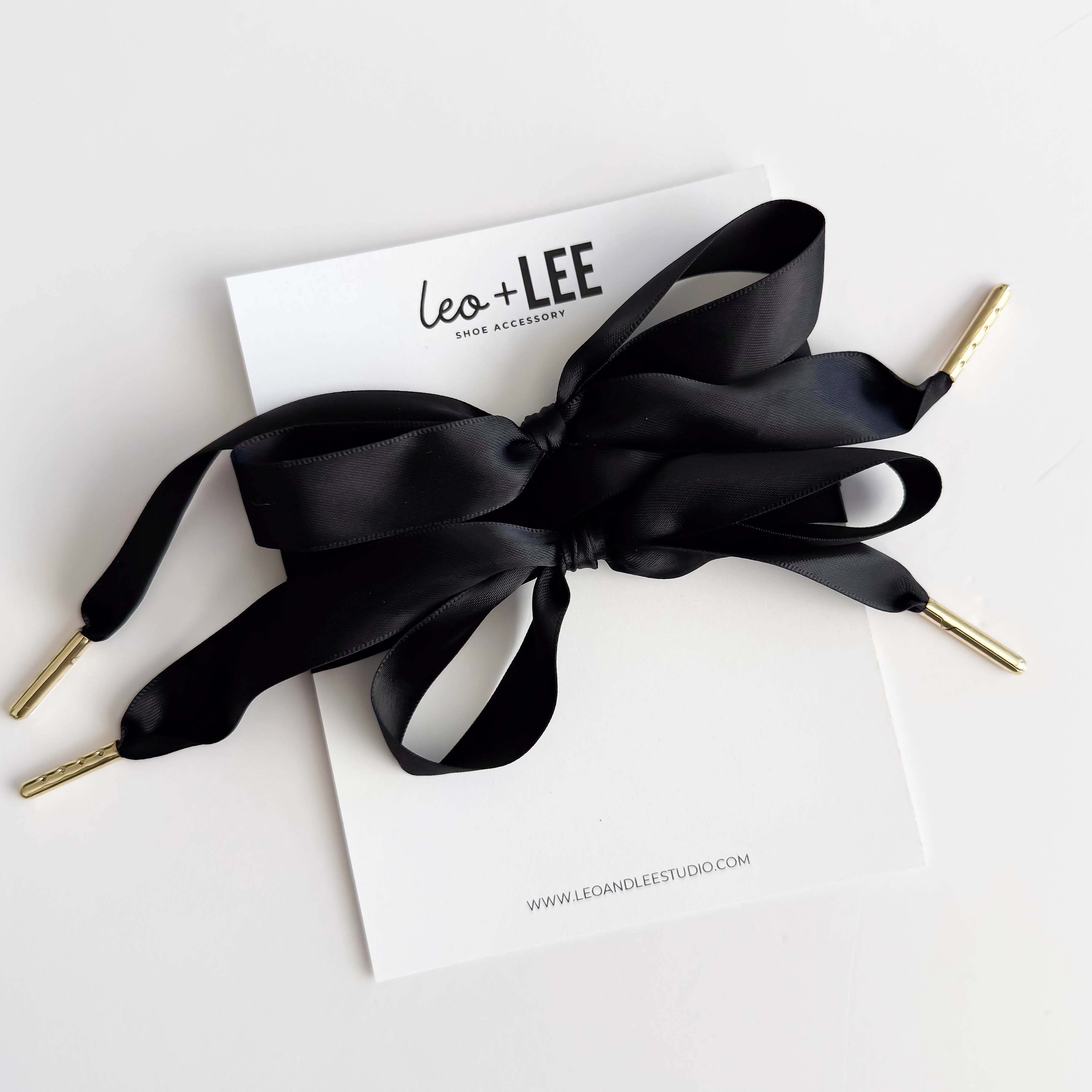 Satin Sneaker Laces with Gold Aglets – Luxe Shoe Accessory