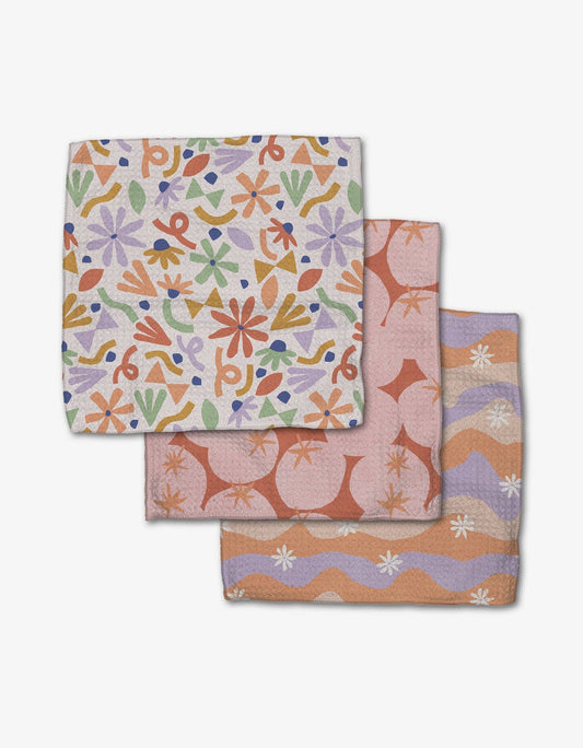 Summer Floral Party Dishcloth Set