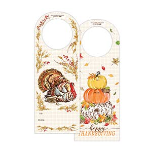 Handpainted Brown Turkey Wine Tag