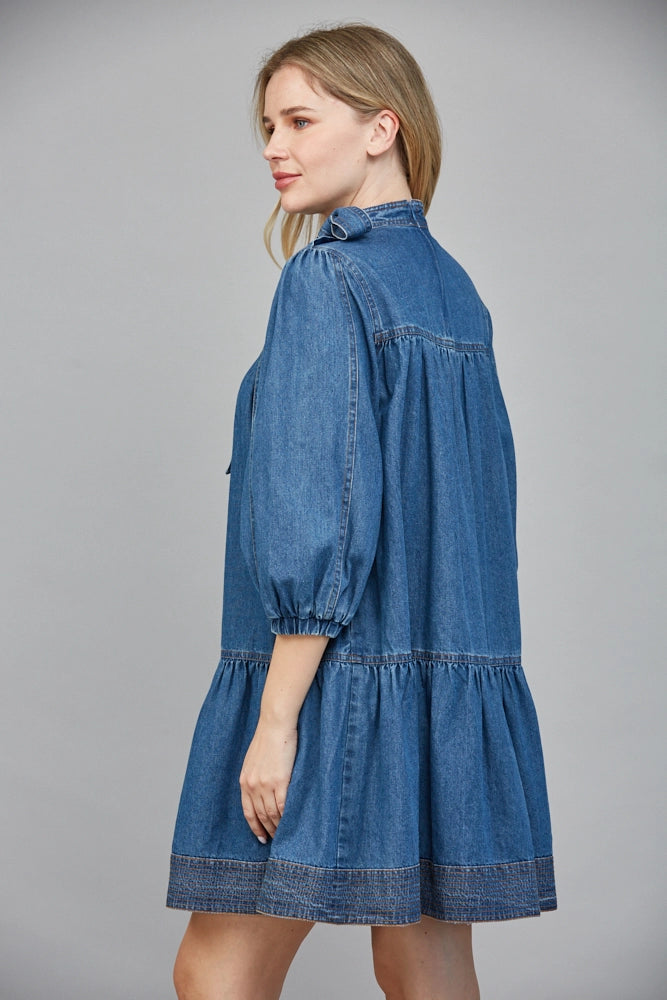 paige washed denim dress pretty little things paige washed denim dress pretty little things
