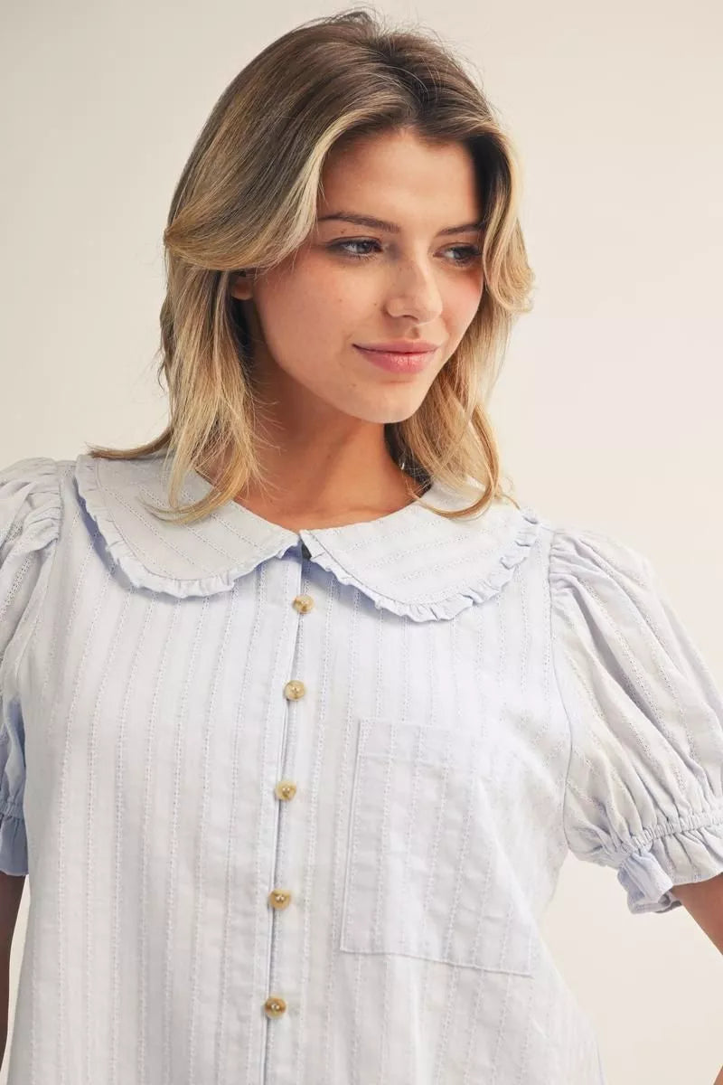 daphne ruffle collar blouse
