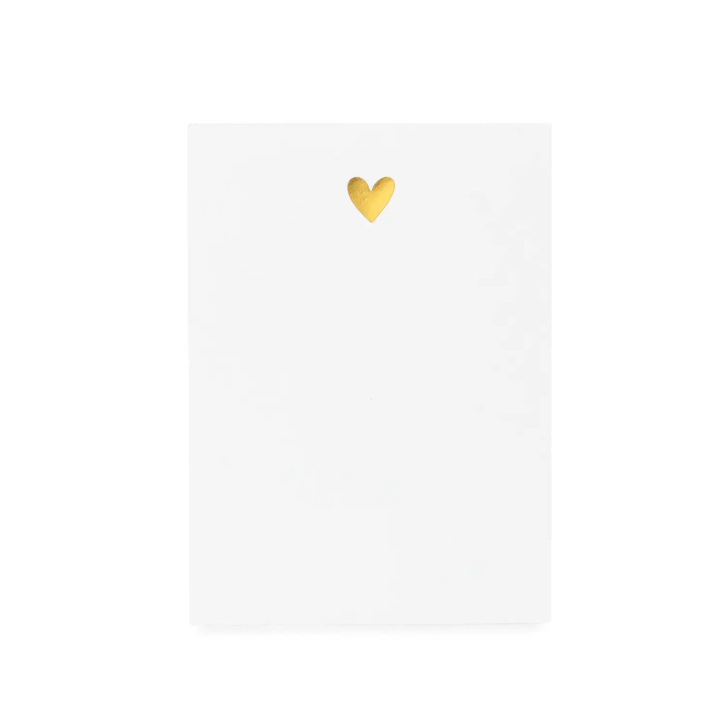 mini gold heart notepad