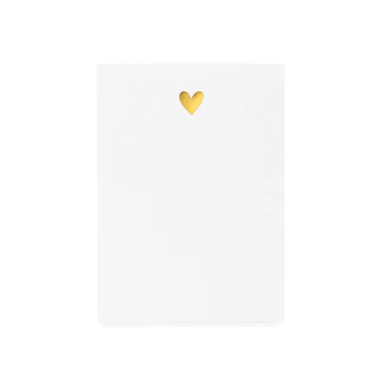 mini gold heart notepad