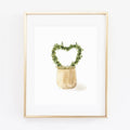 Heart topiary art print