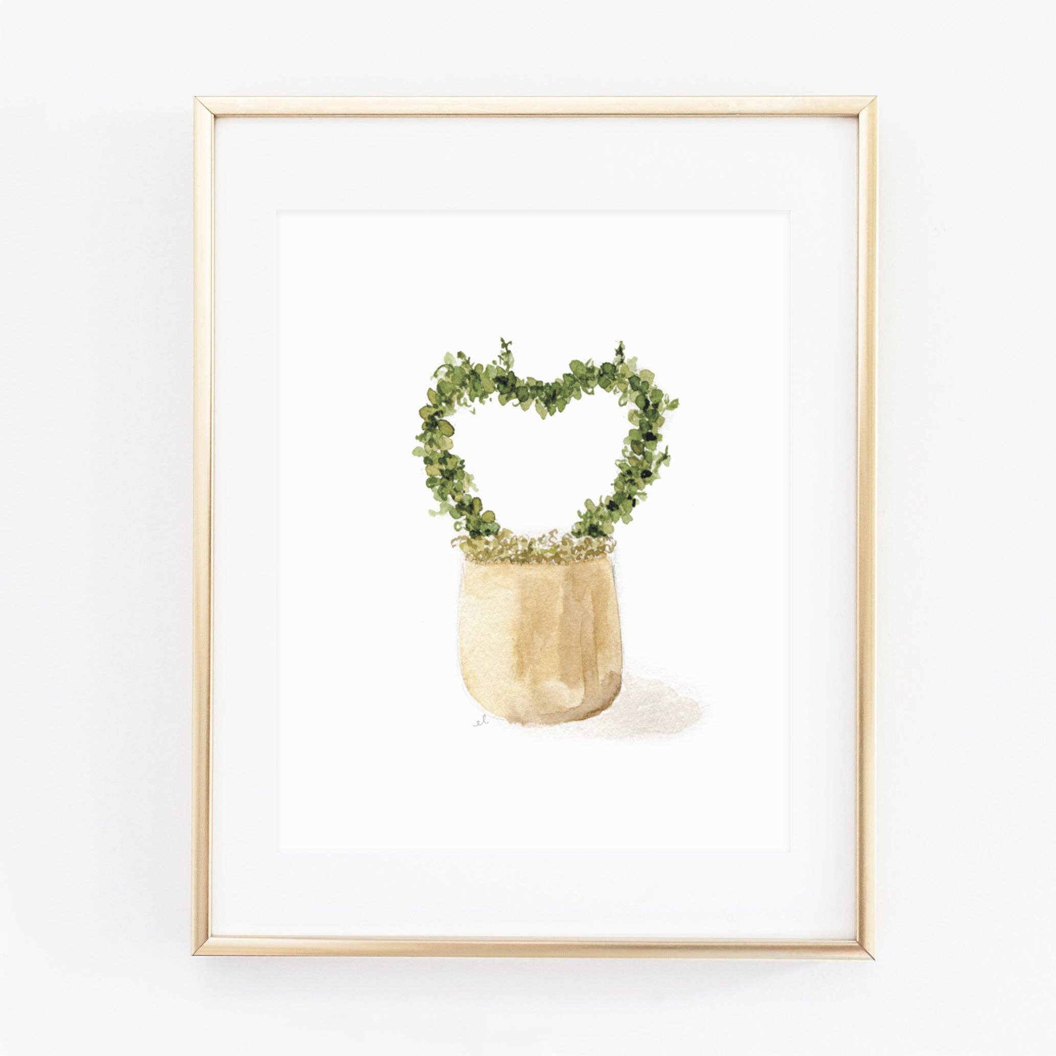 Heart topiary art print