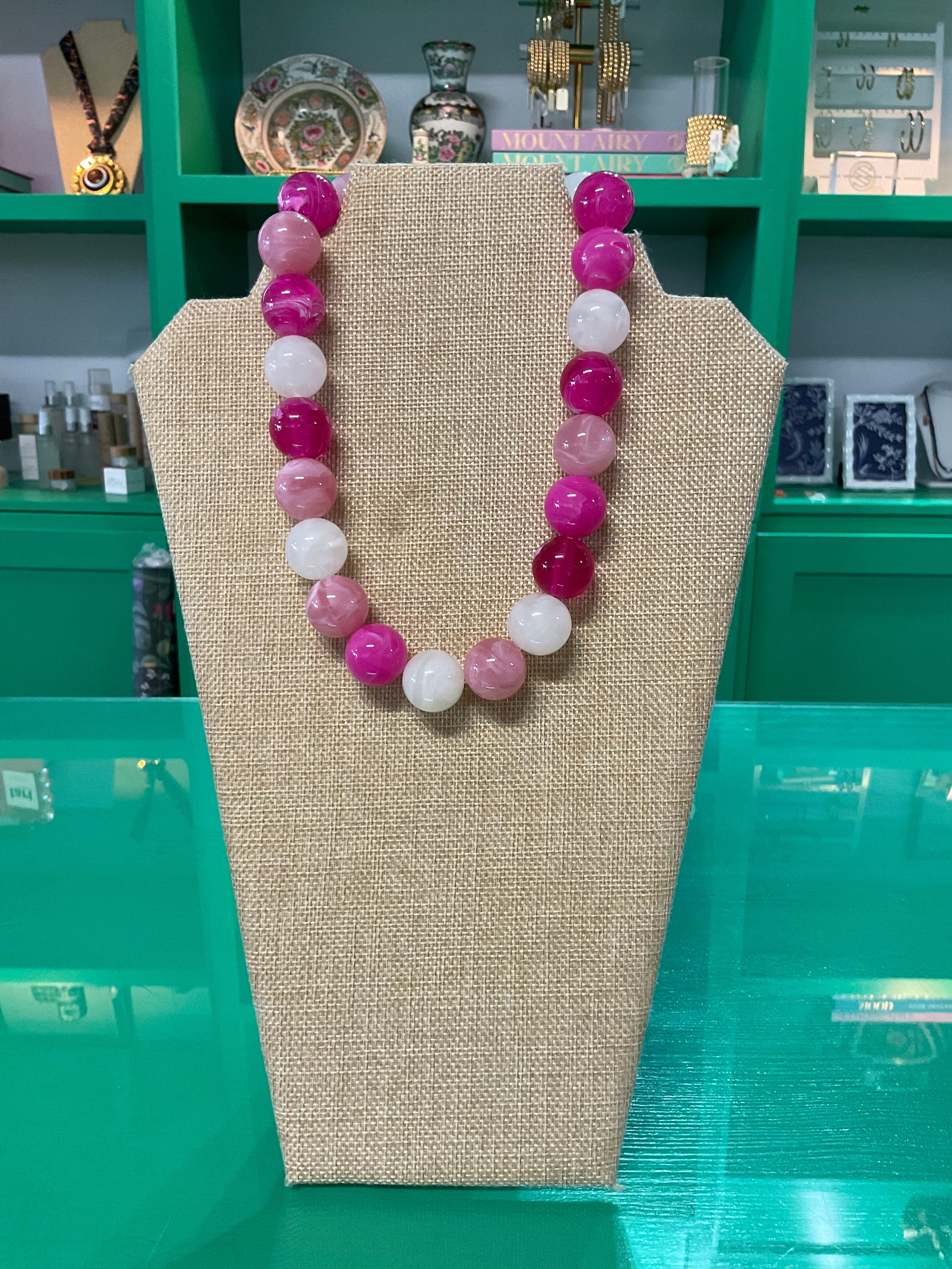 fall bauble beaded necklace