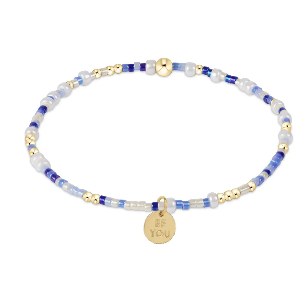 egirl hope unwritten bracelet is a smurf's butt blue be you small gold disc