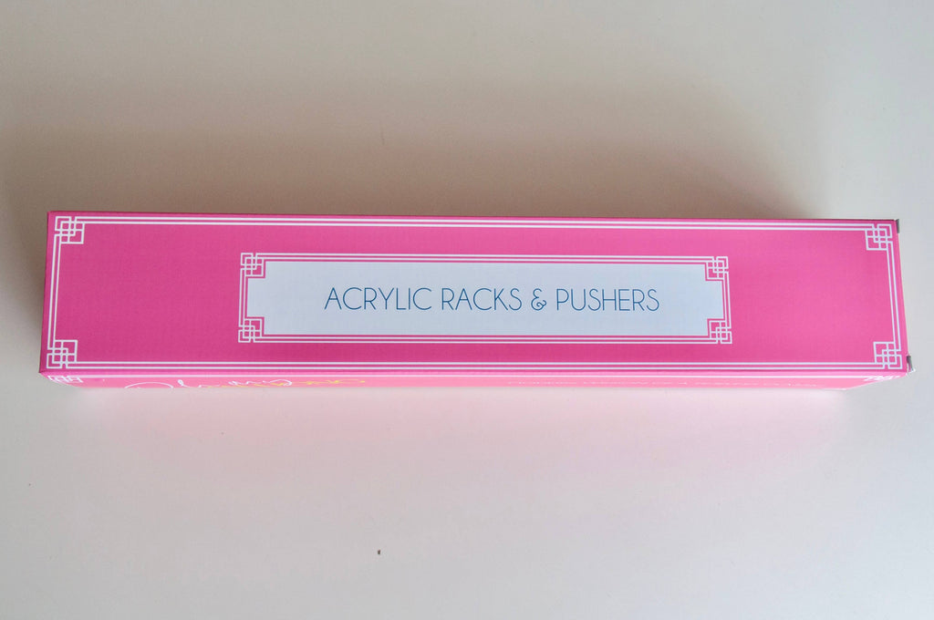 multi color acrylic rack and pusher set