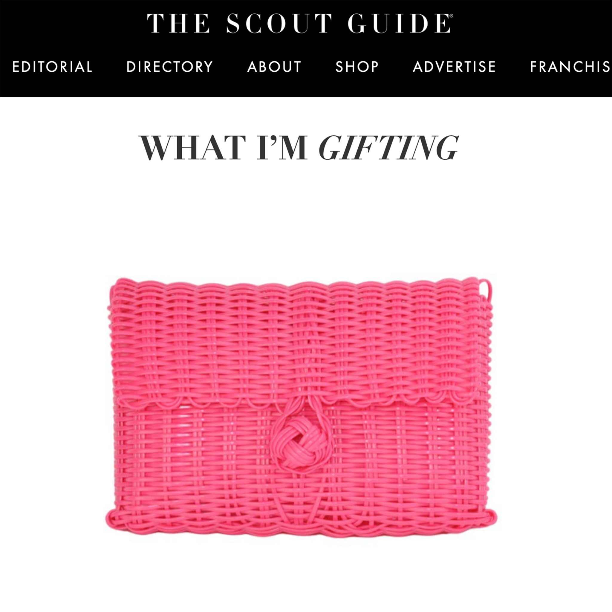 clutch solid hot pink