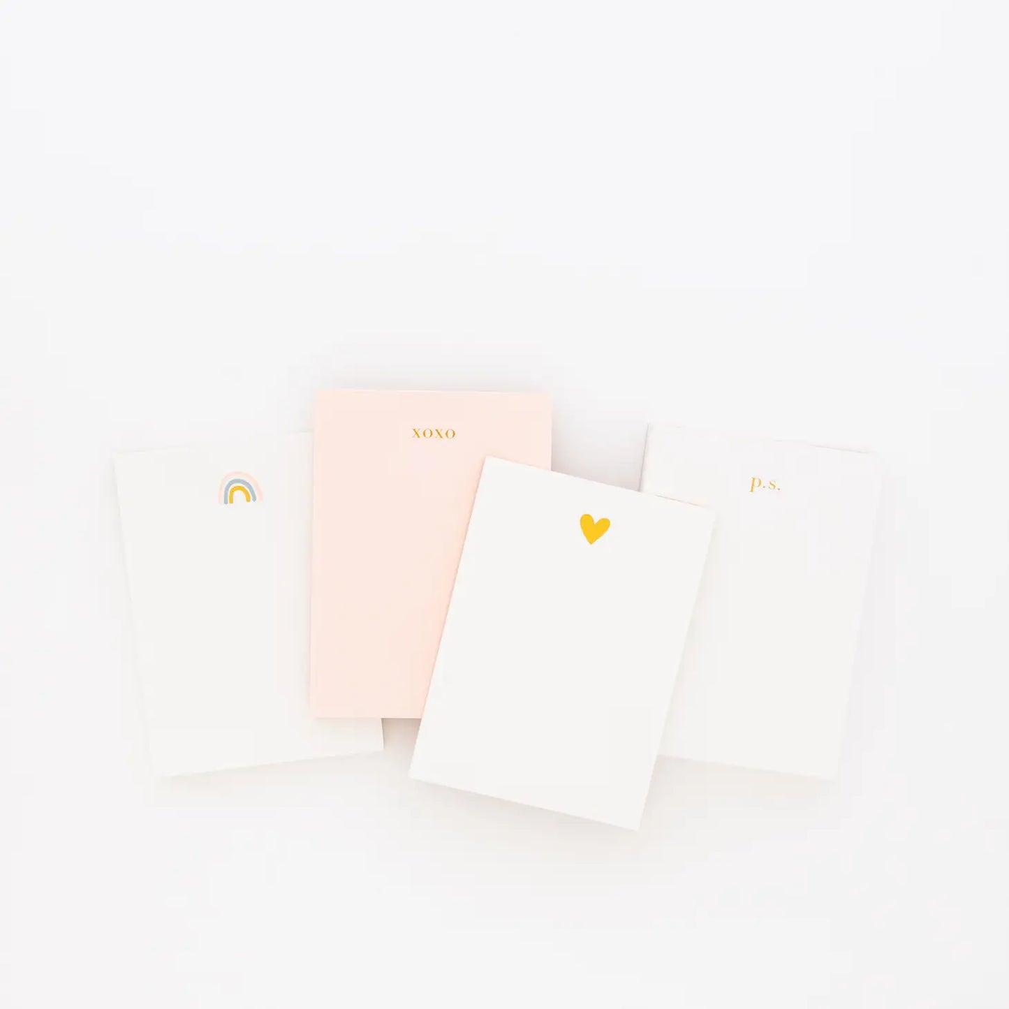 mini gold heart notepad