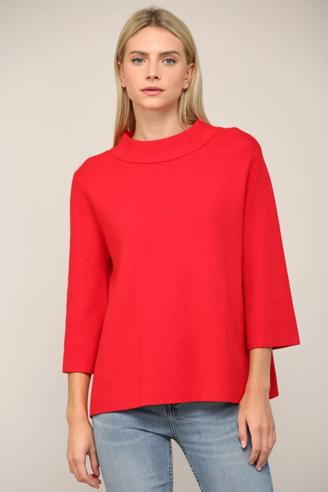 davis mock neck sweater