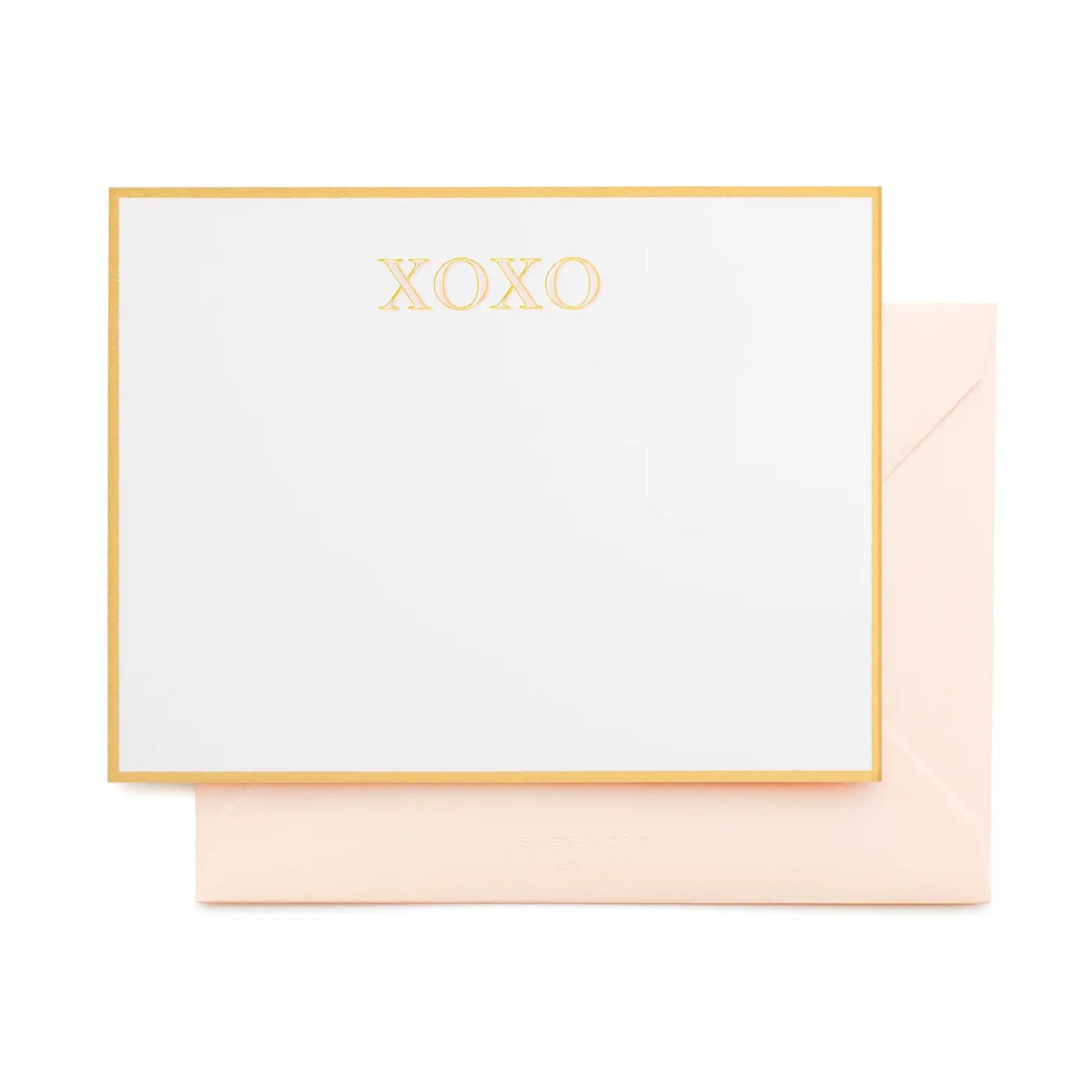 xoxo pink note cards