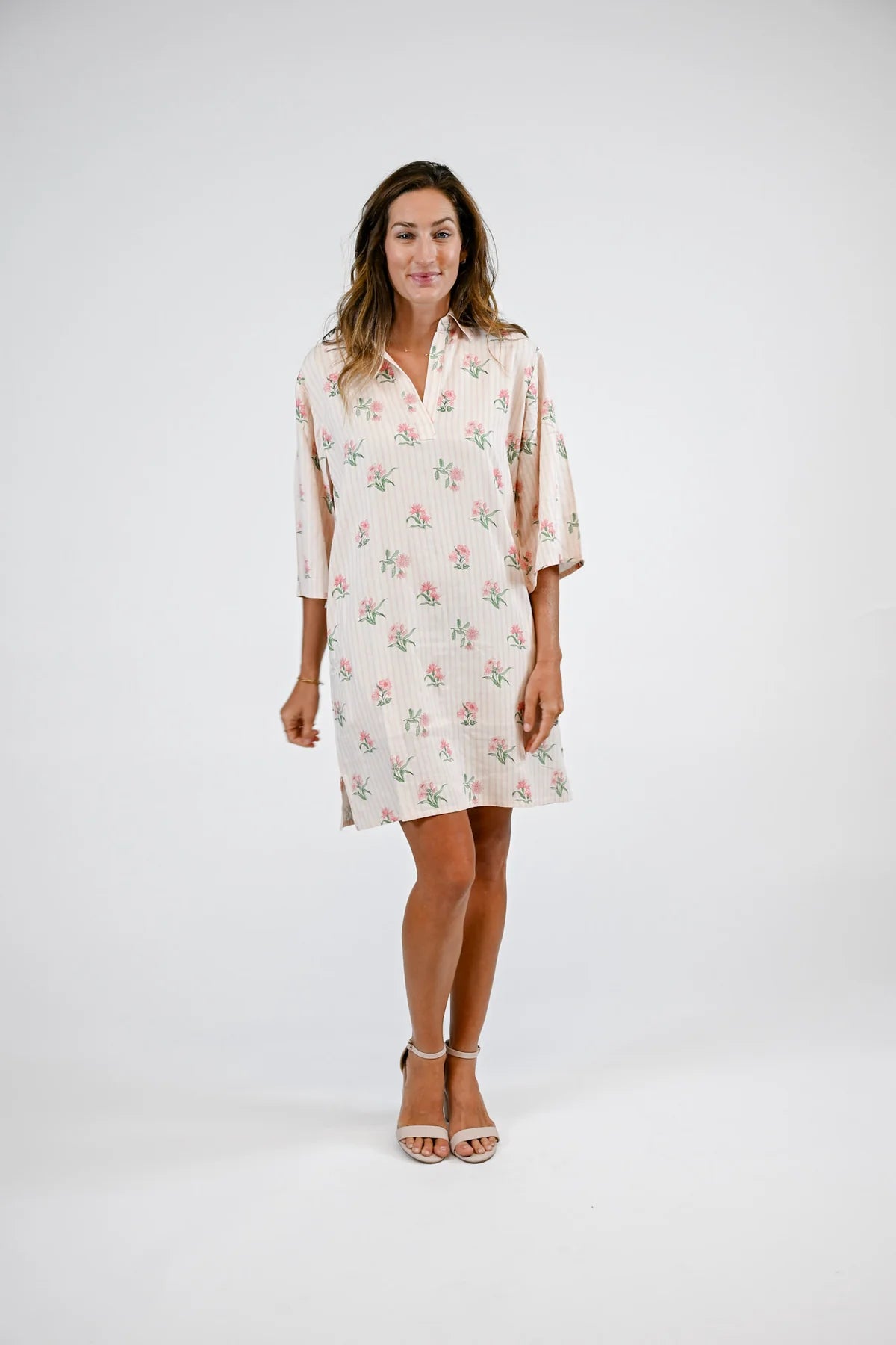 savannah dress garden stripes