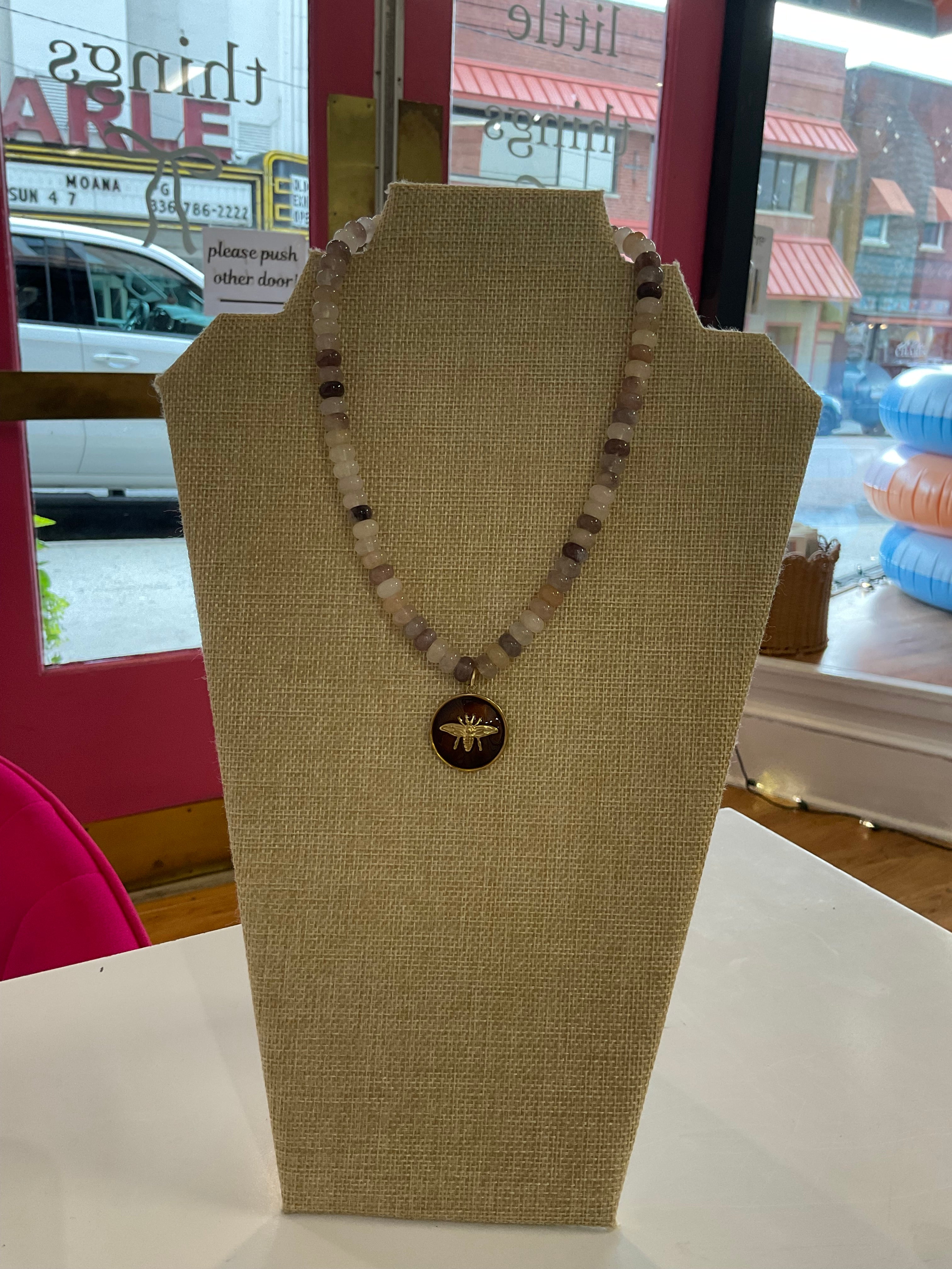 charm beaded necklace
