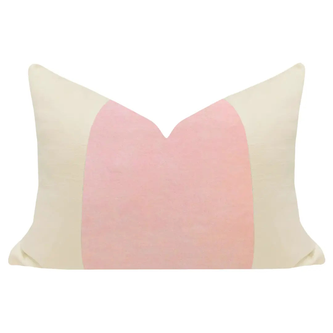 velvet panel pillow