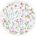 Happy Easter Spring Flowers Bunnnies Posh Die-Cut Placemat