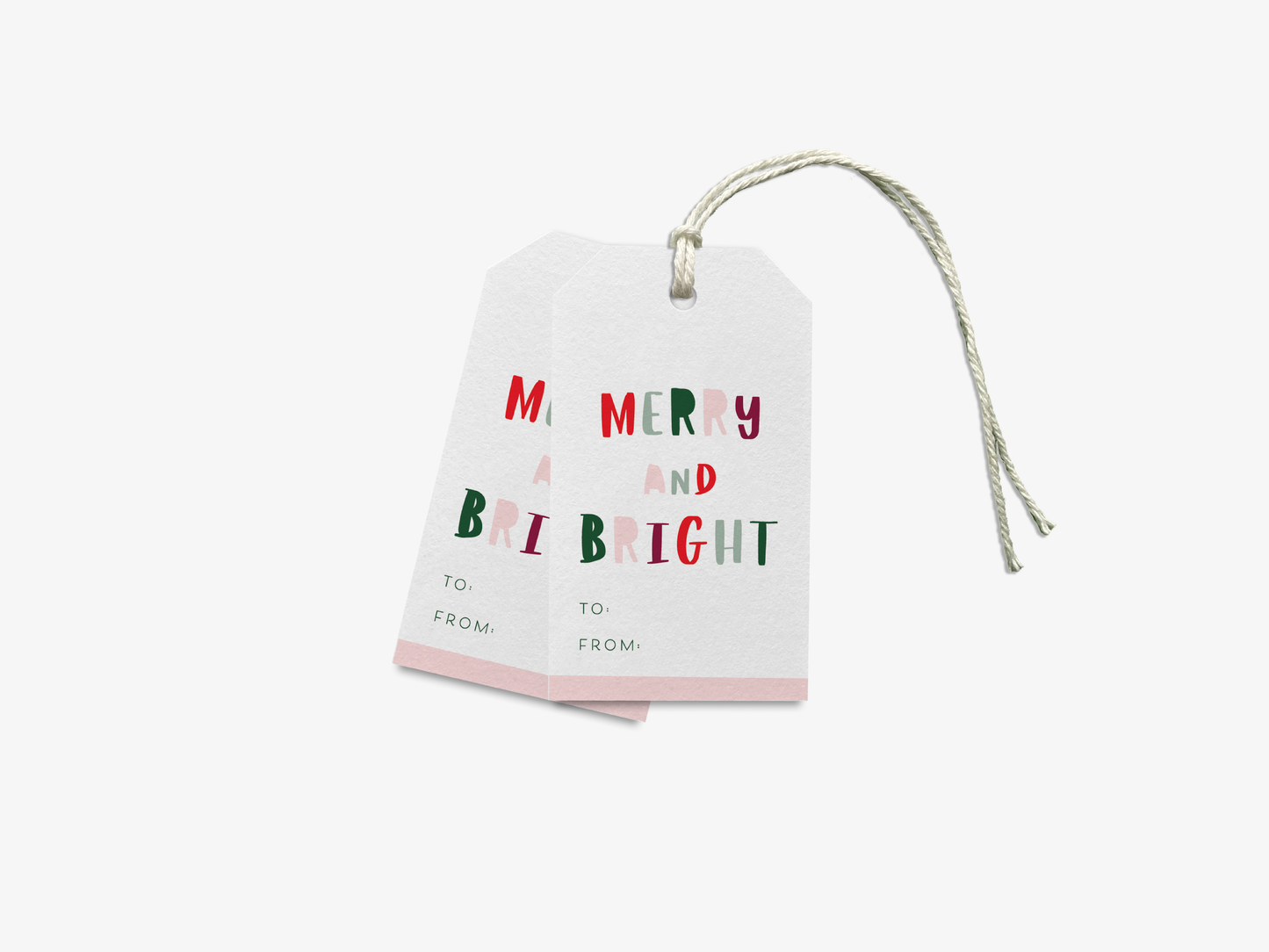 Merry and Bright Christmas Gift Tags [Sets of 8]