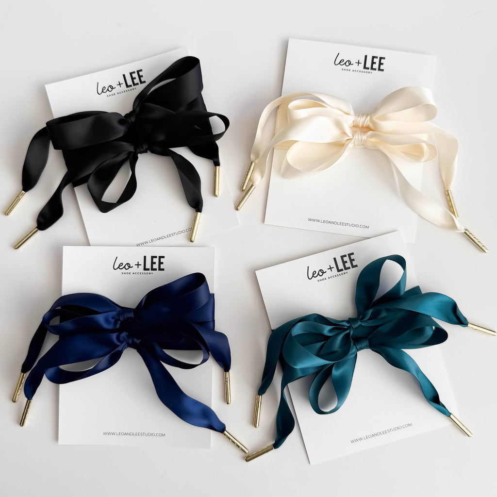 Satin Sneaker Laces with Gold Aglets – Luxe Shoe Accessory