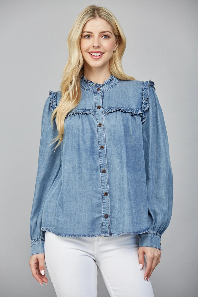 bella denim top