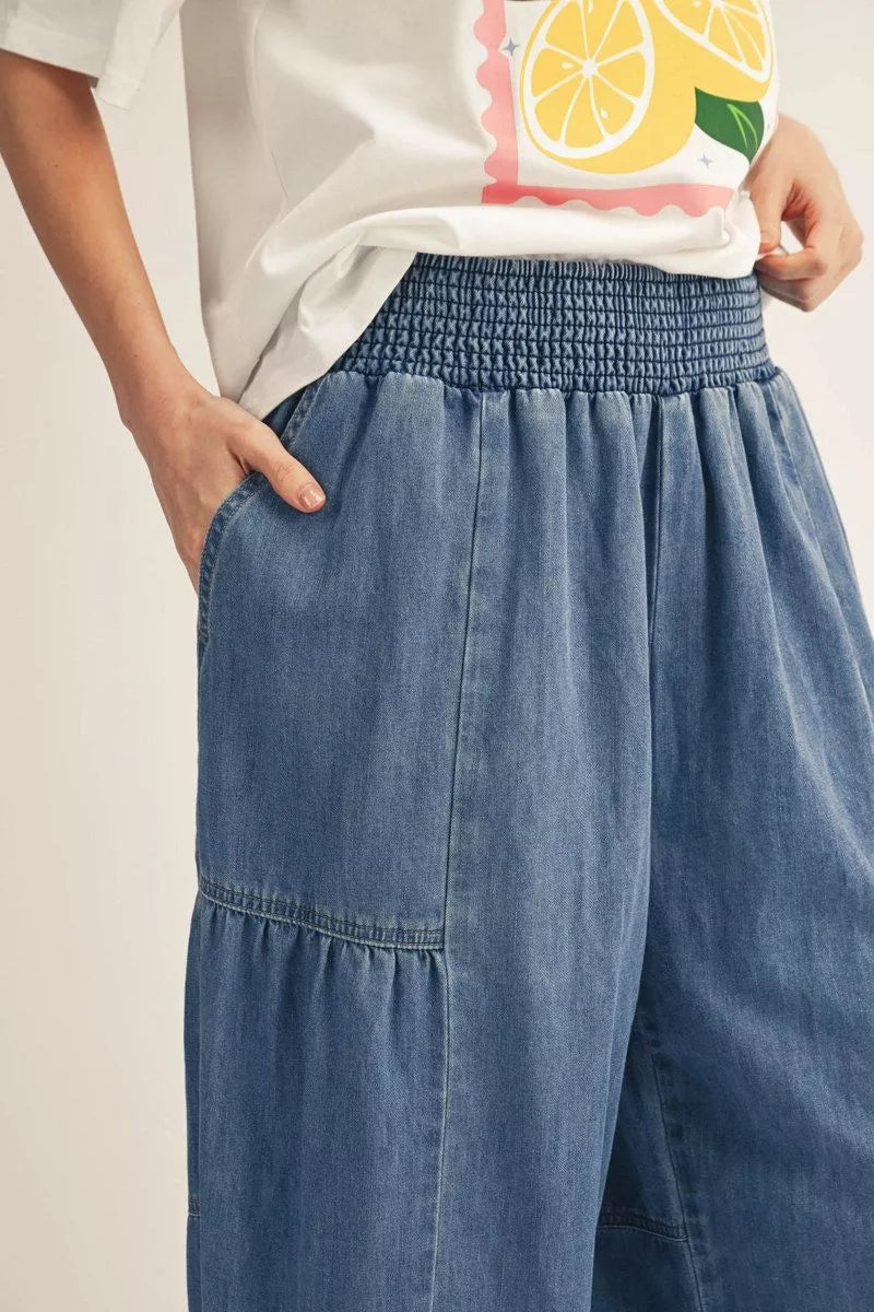 adley denim pull on pants