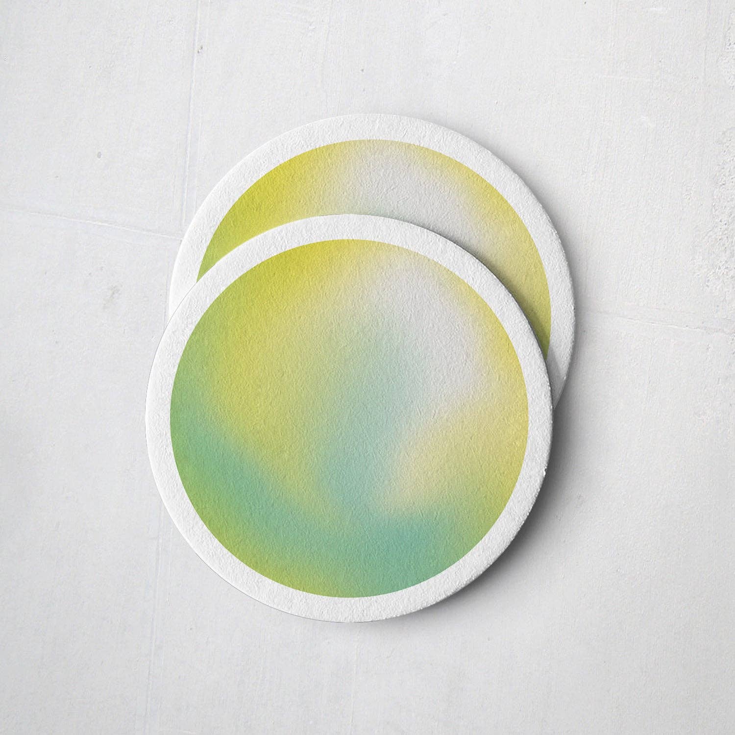 Lemon Lime Gradient Coasters - Set of Four