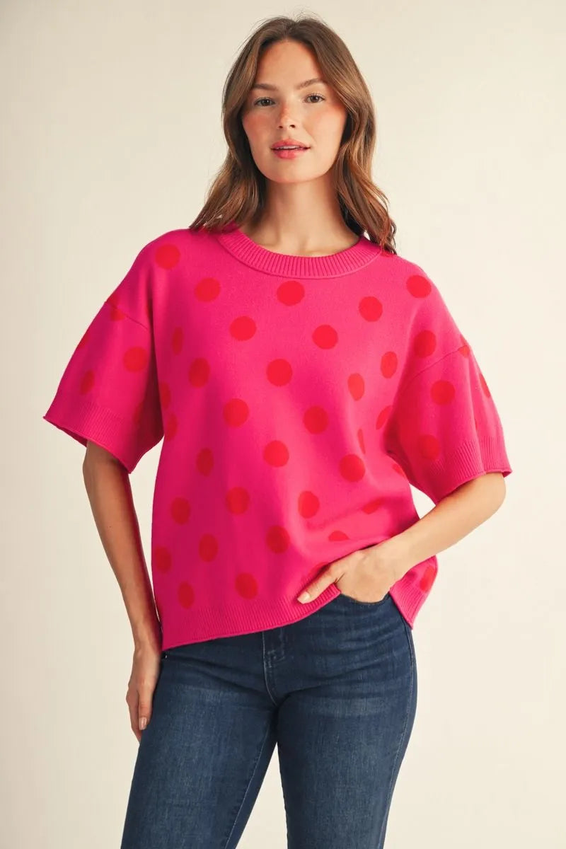 sophia polka dot sweater