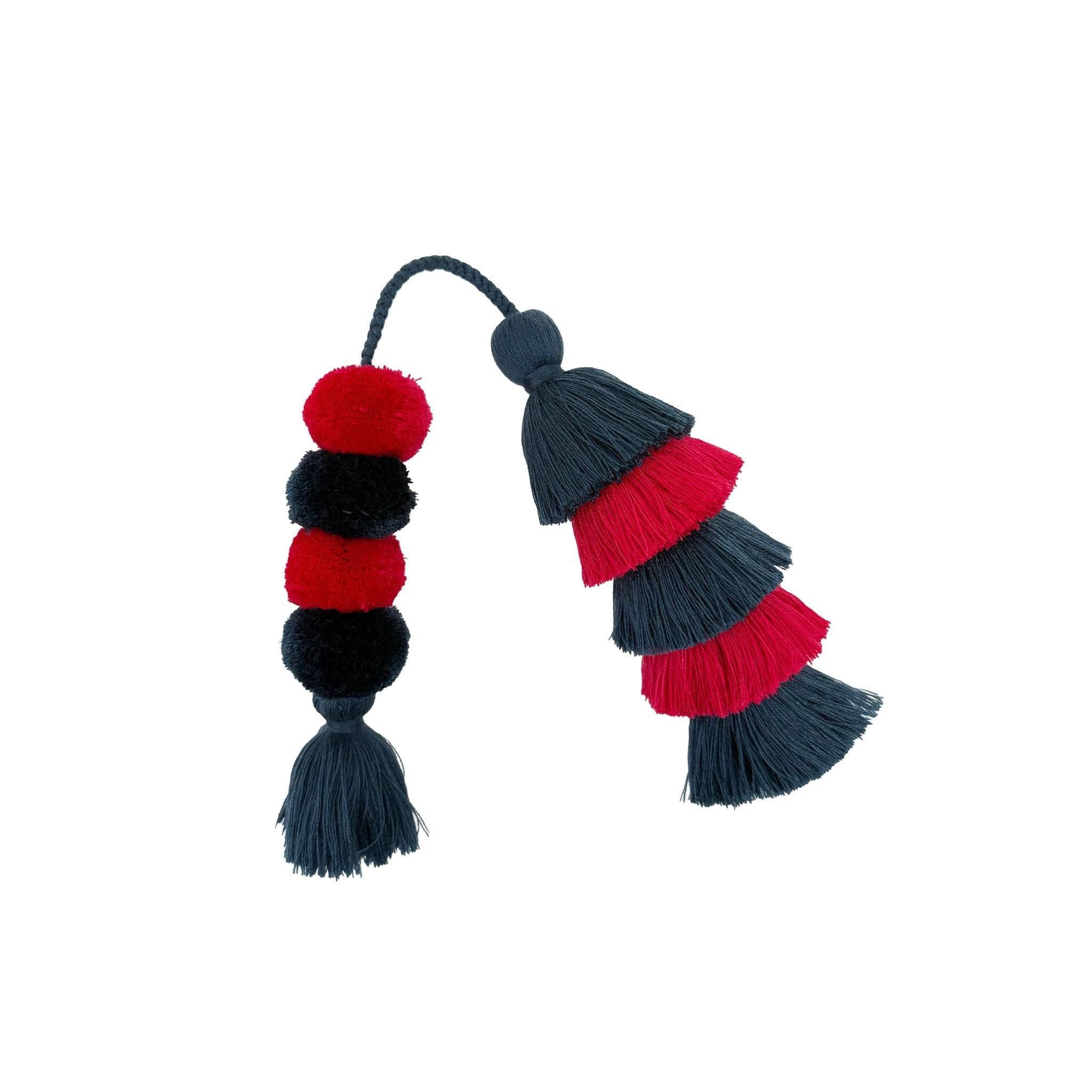 Flair Pom | Fog Blue + Hot Pink