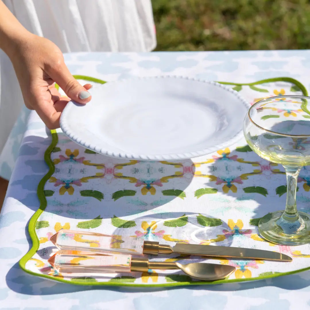 scalloped placemats