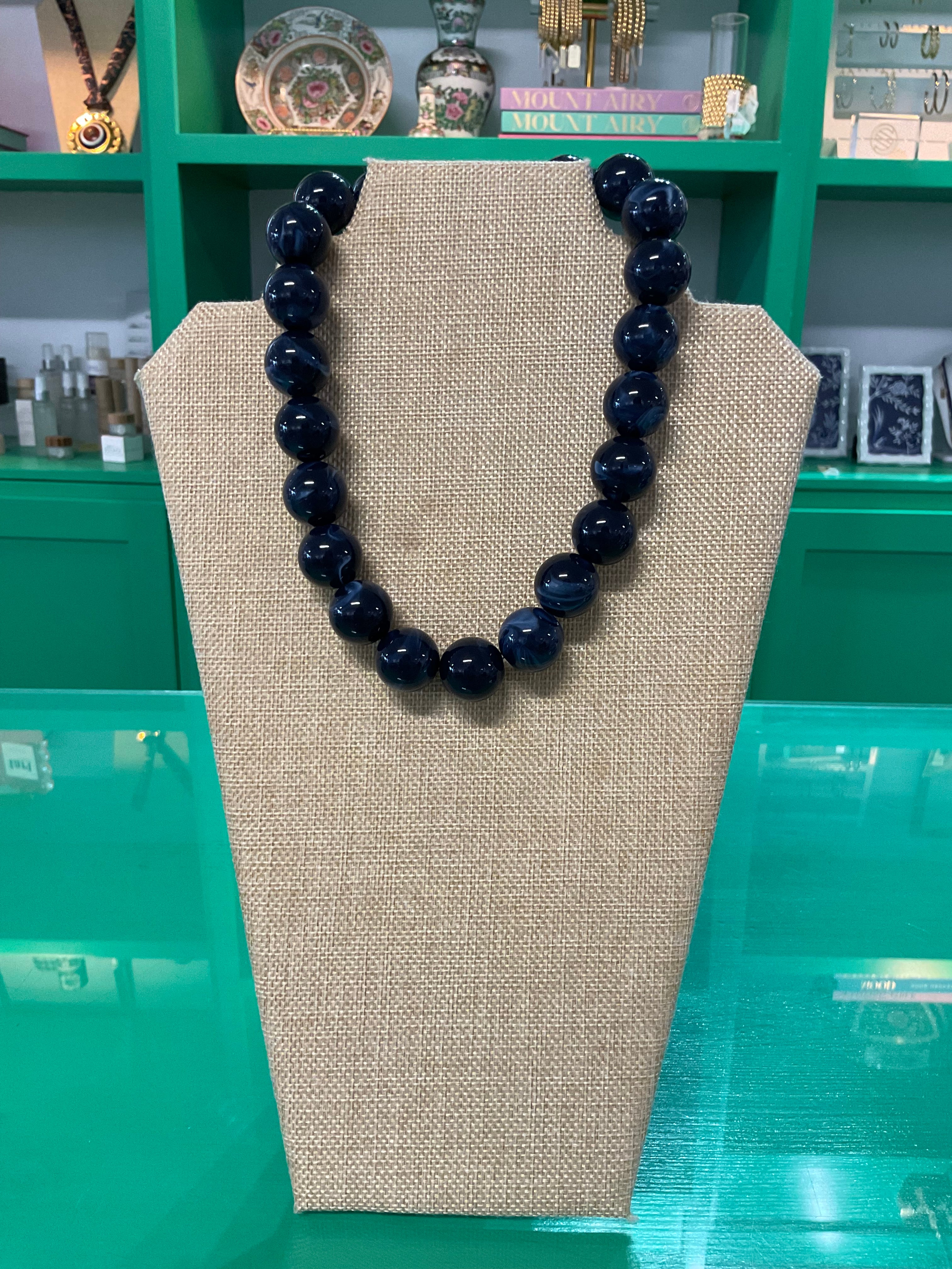 fall bauble beaded necklace