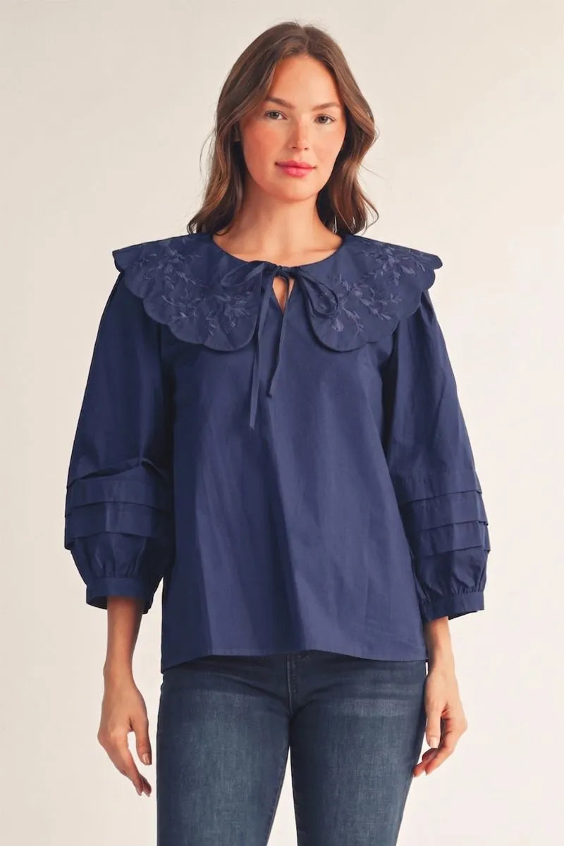 amelia peter pan collar blouse