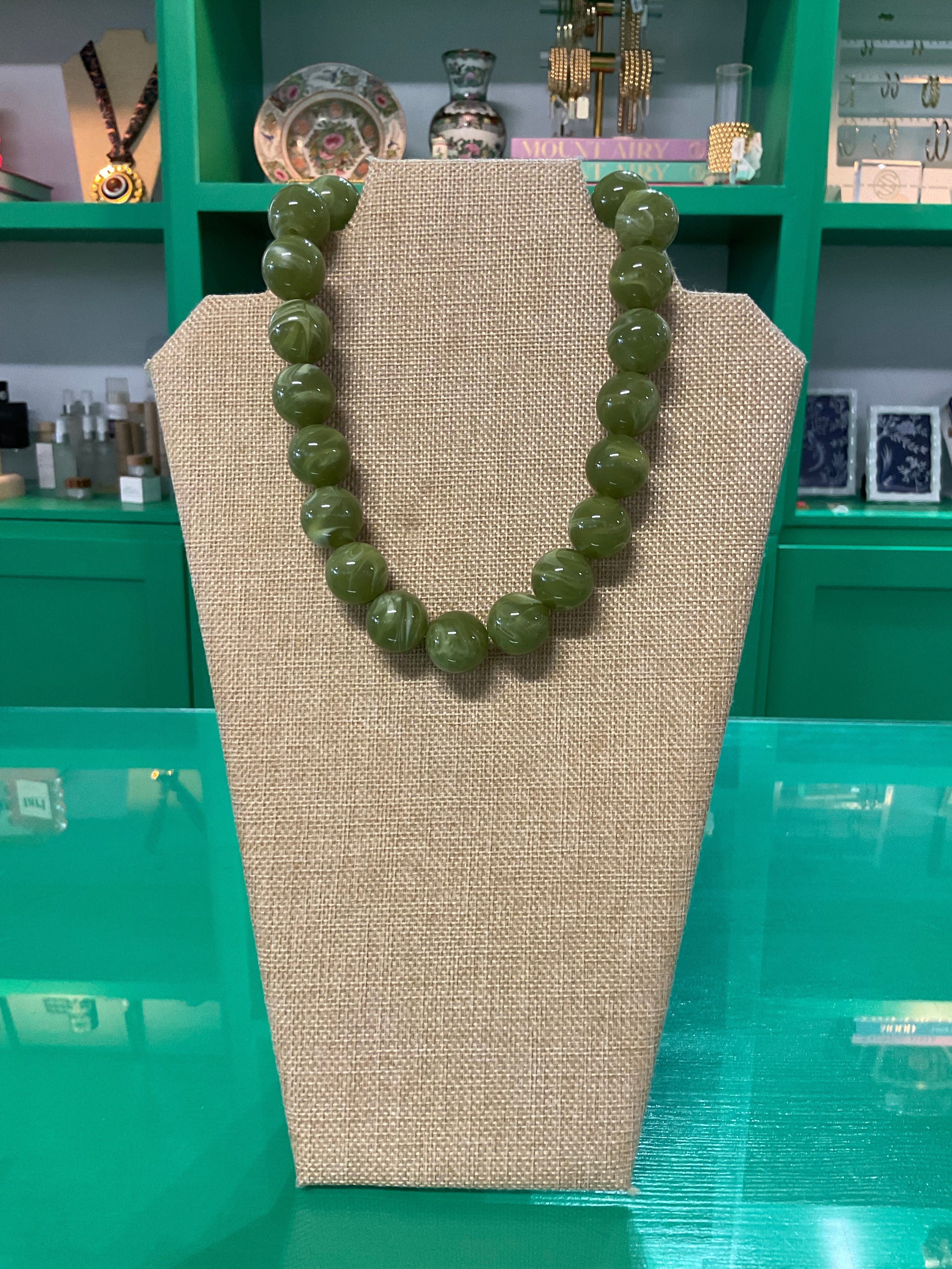 fall bauble beaded necklace