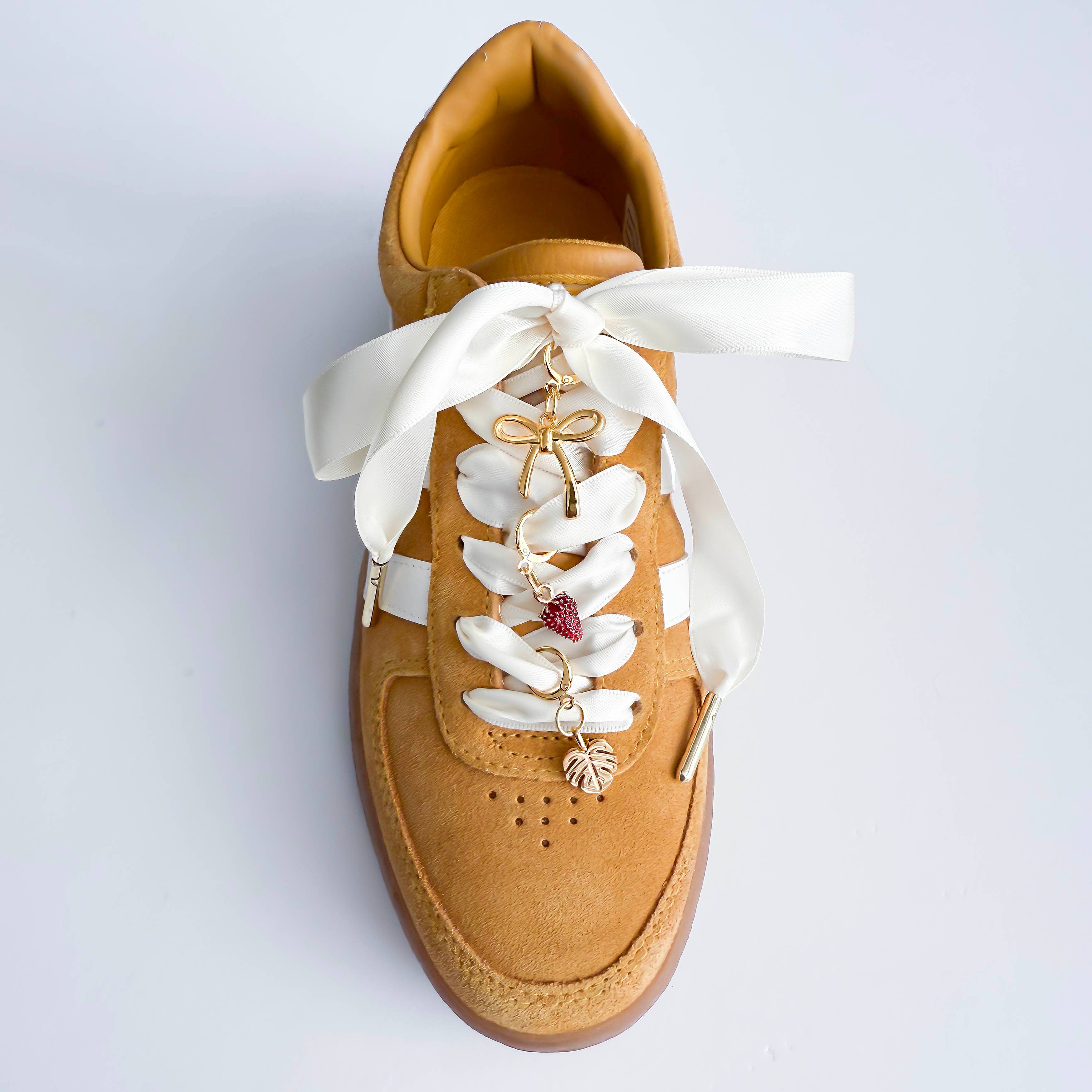 Satin Sneaker Laces with Gold Aglets – Luxe Shoe Accessory