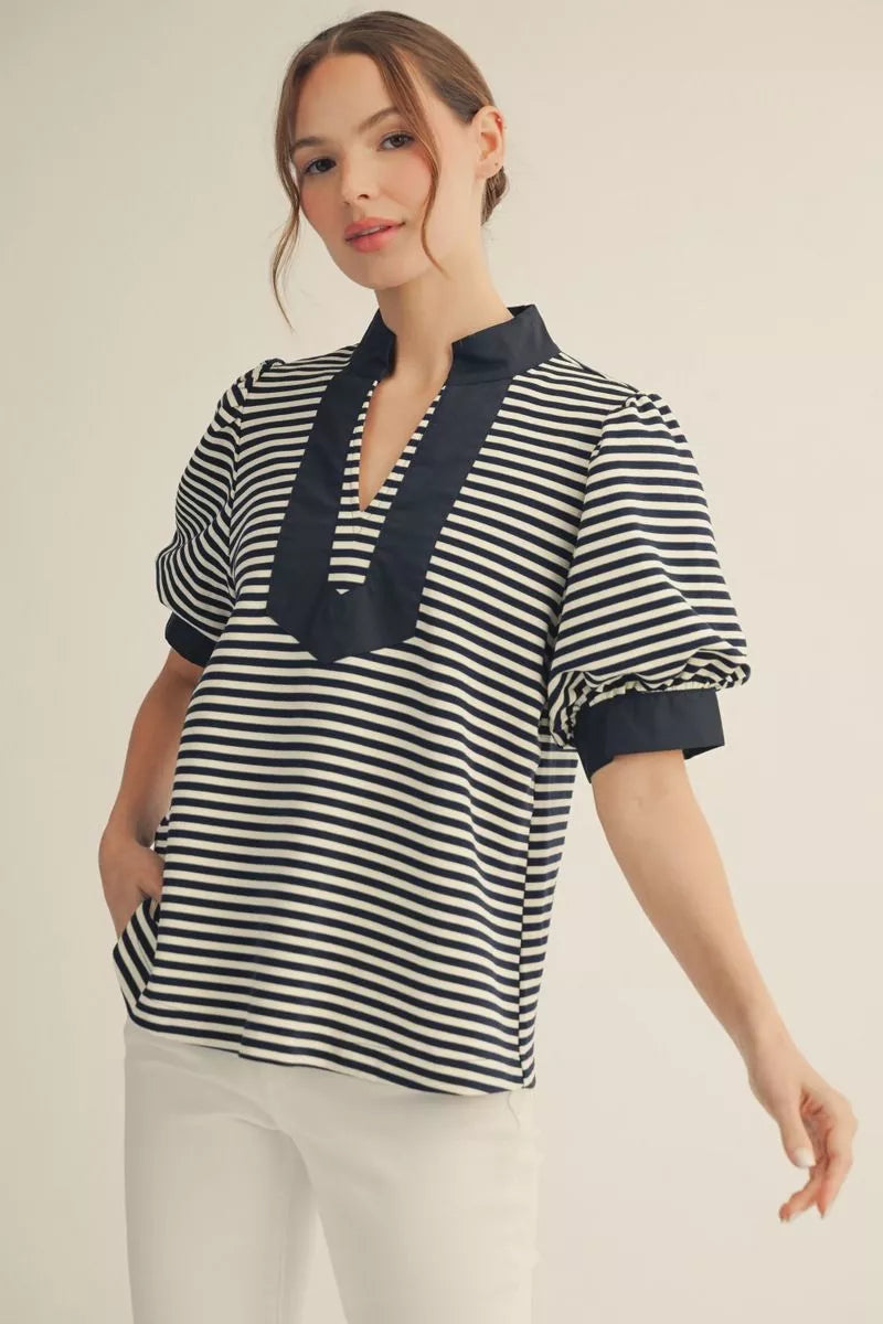 charlotte striped blouse