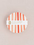 Red Striped Coaster Set of Four