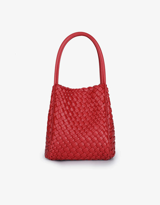 hollace mini tote woven red