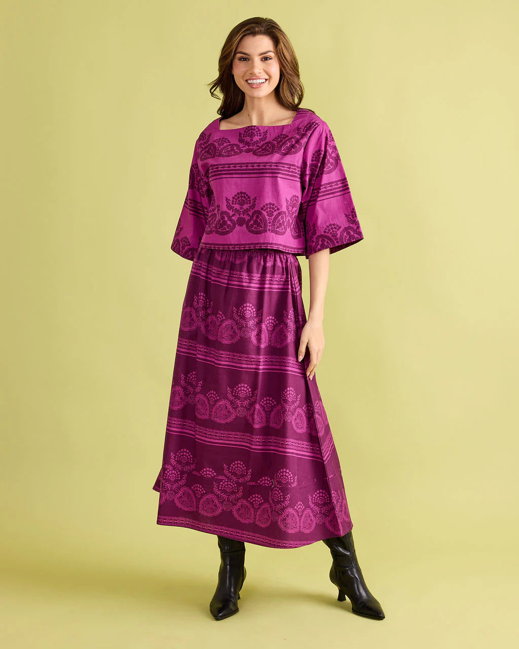 marisol skirt garden plum